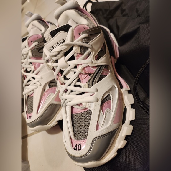 Balenciaga Unisex track  sneakers Wht Pink Gr EU40 New In box - Picture 5 of 15